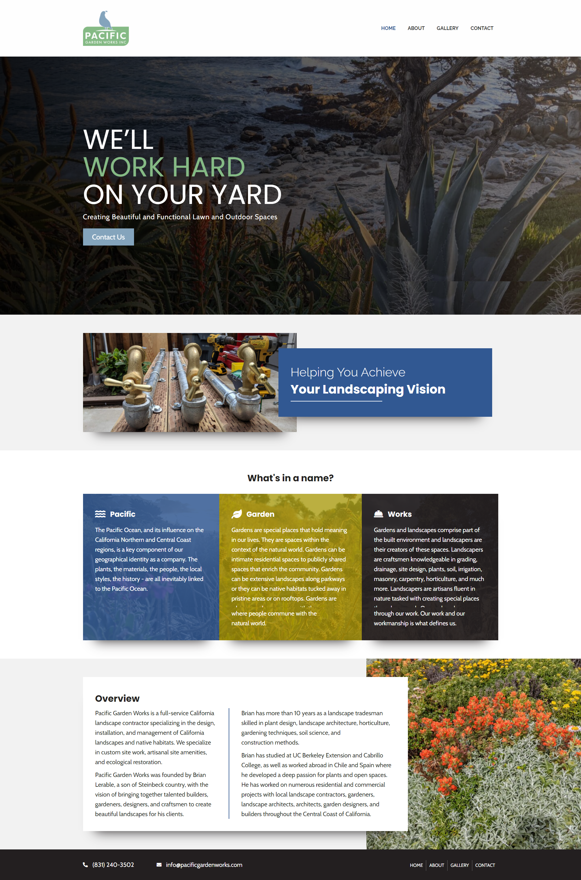 Coastal Pacific Garden Works Web